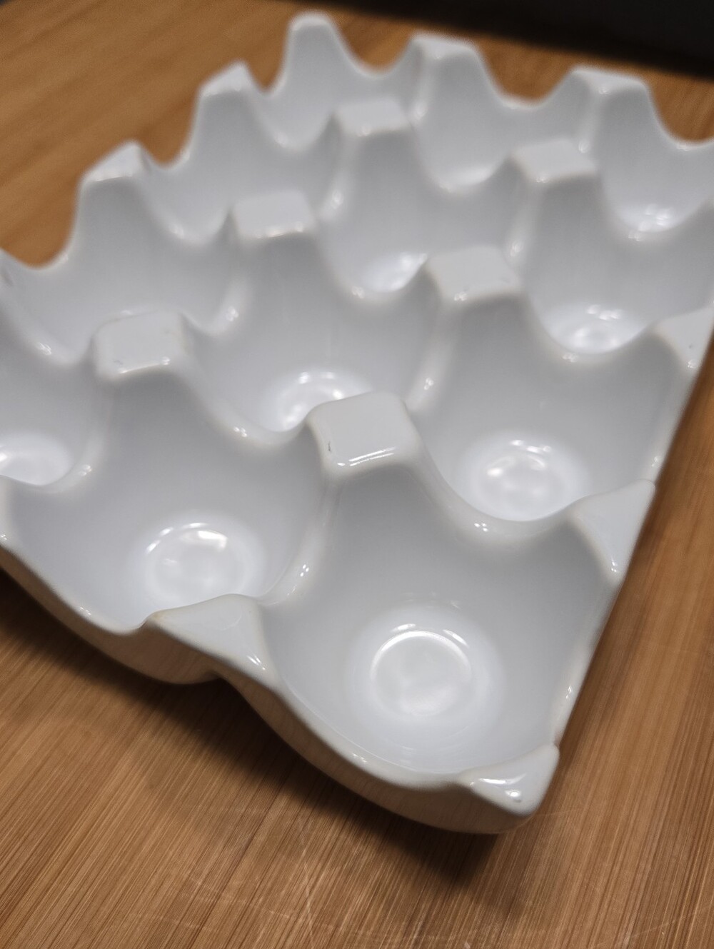 Large White Ceramic Egg Crate  12 Tray Holder Easter Egg Tray multipurpose
